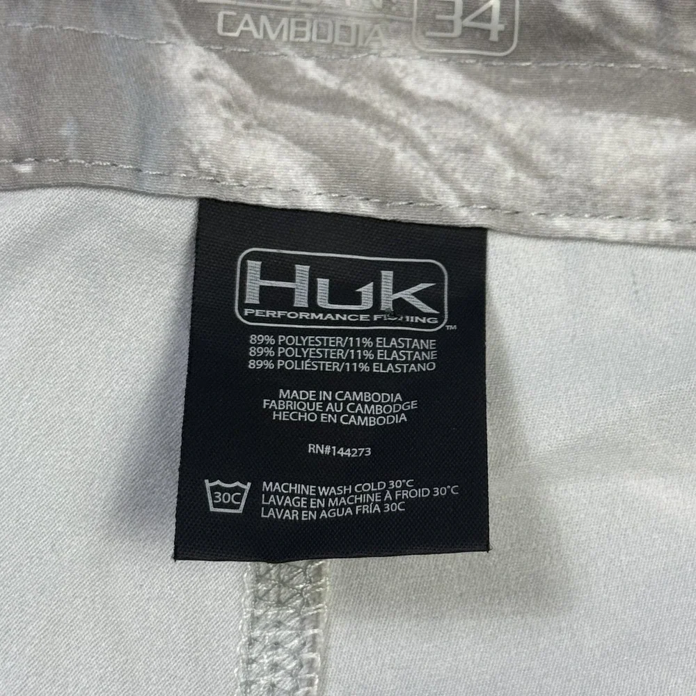 Huk Board Shorts Swim Trunks Shorts Mens 34 Gray Tie Dye Drawstring Pockets